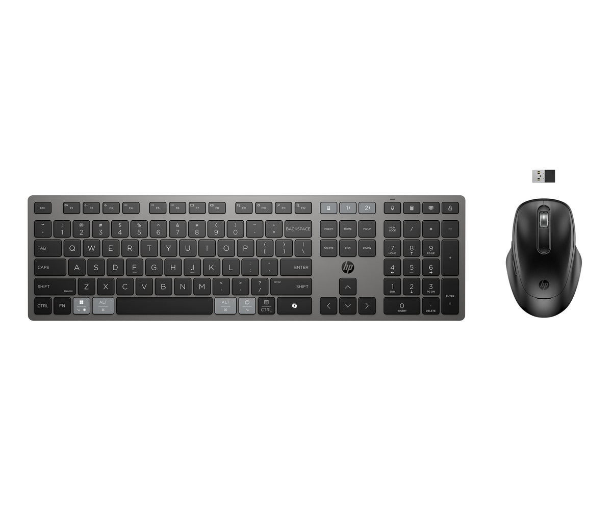 EAN 0198122955350 - HP 725 Multi-Device Rechargeable Wireless Keyboard and Mouse Combo teclado Ratón incluido Oficina RF Wire imagen 1