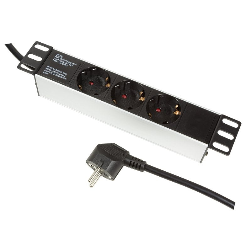 Logilink Pdu3b01 Unidad De Distribución De Energía (Pdu) 1u Negro 3 Salidas Ac