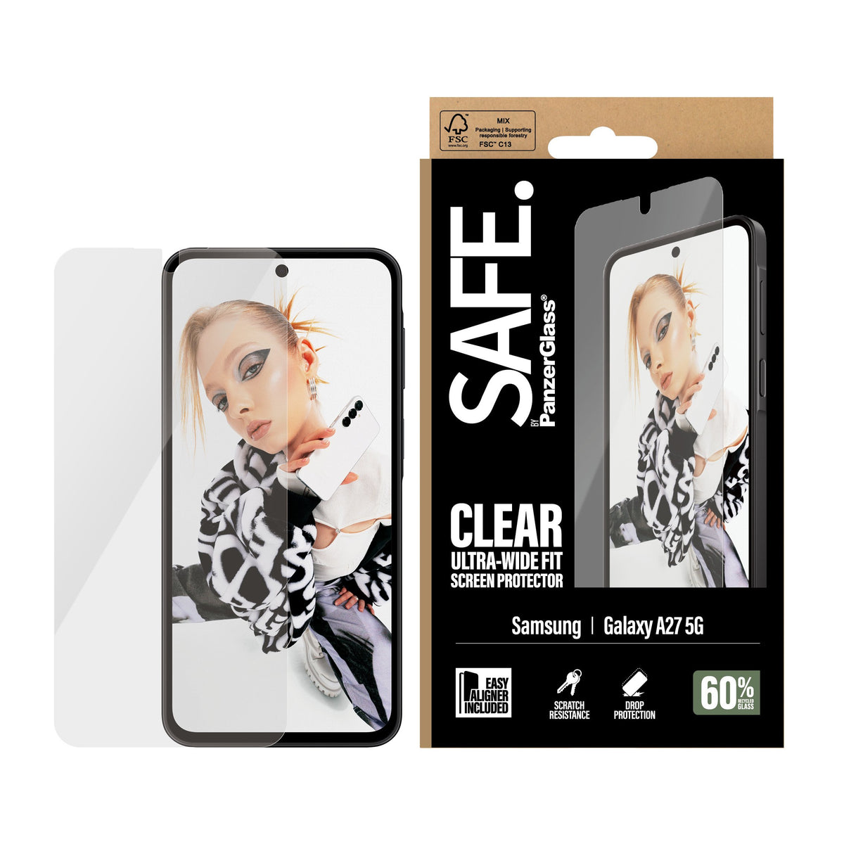 EAN 5715685034046 - PanzerGlass SAFE. by ® Screen Protector Samsung Galaxy A27 5G | Ultra-Wide Fit w. EasyAligner Protector d imagen 2