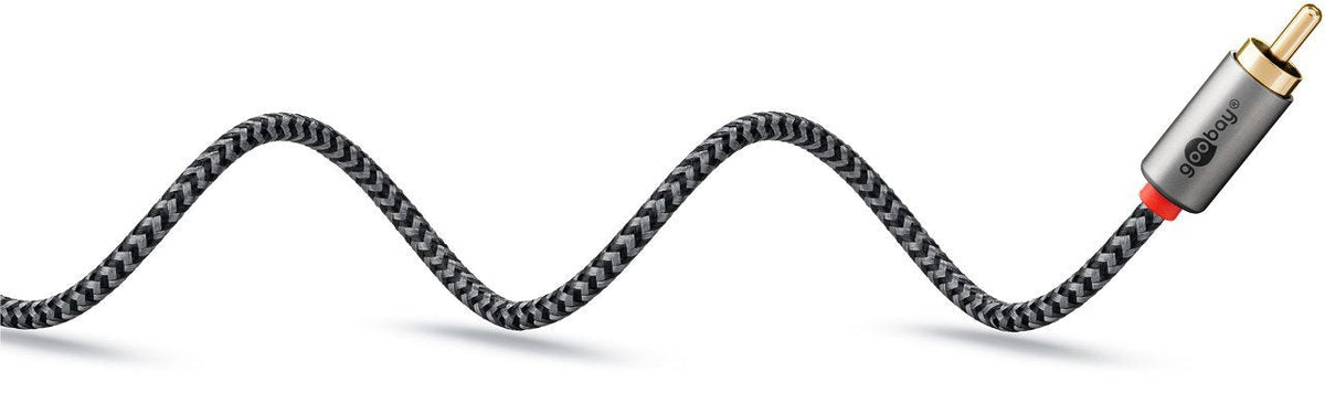 Cable 3,00m 2xrca M 2xrca M Flexiplus Nylon Goobay