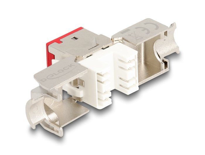 Delock Keystone Modulo Rj45 Hembra A Lsa Cat.6a Rojo Set 10 Piezas
