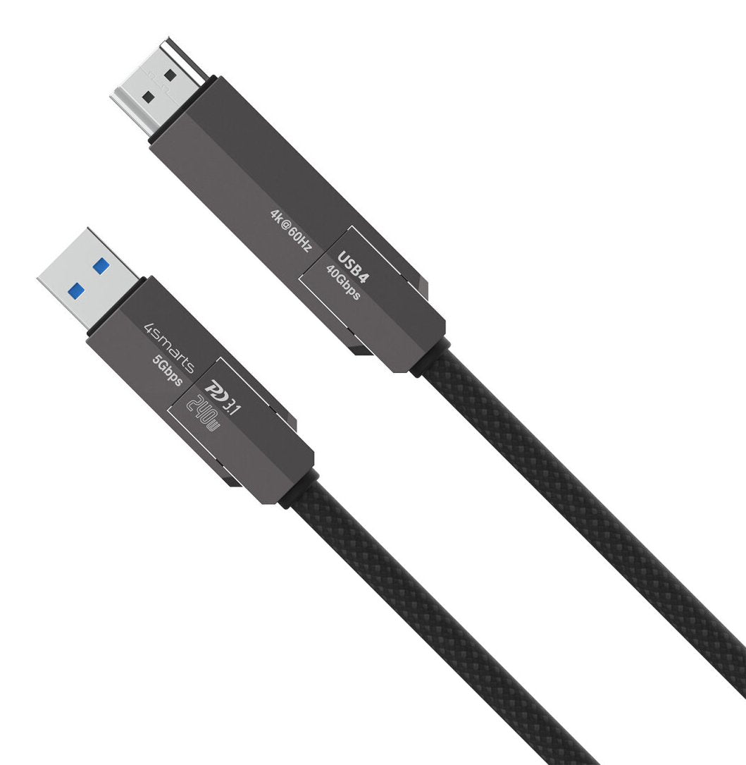 EAN 4252011911769 - 4smarts 549240 cable USB USB4 Gen 3x2 1,5 m USB C Negro imagen 3