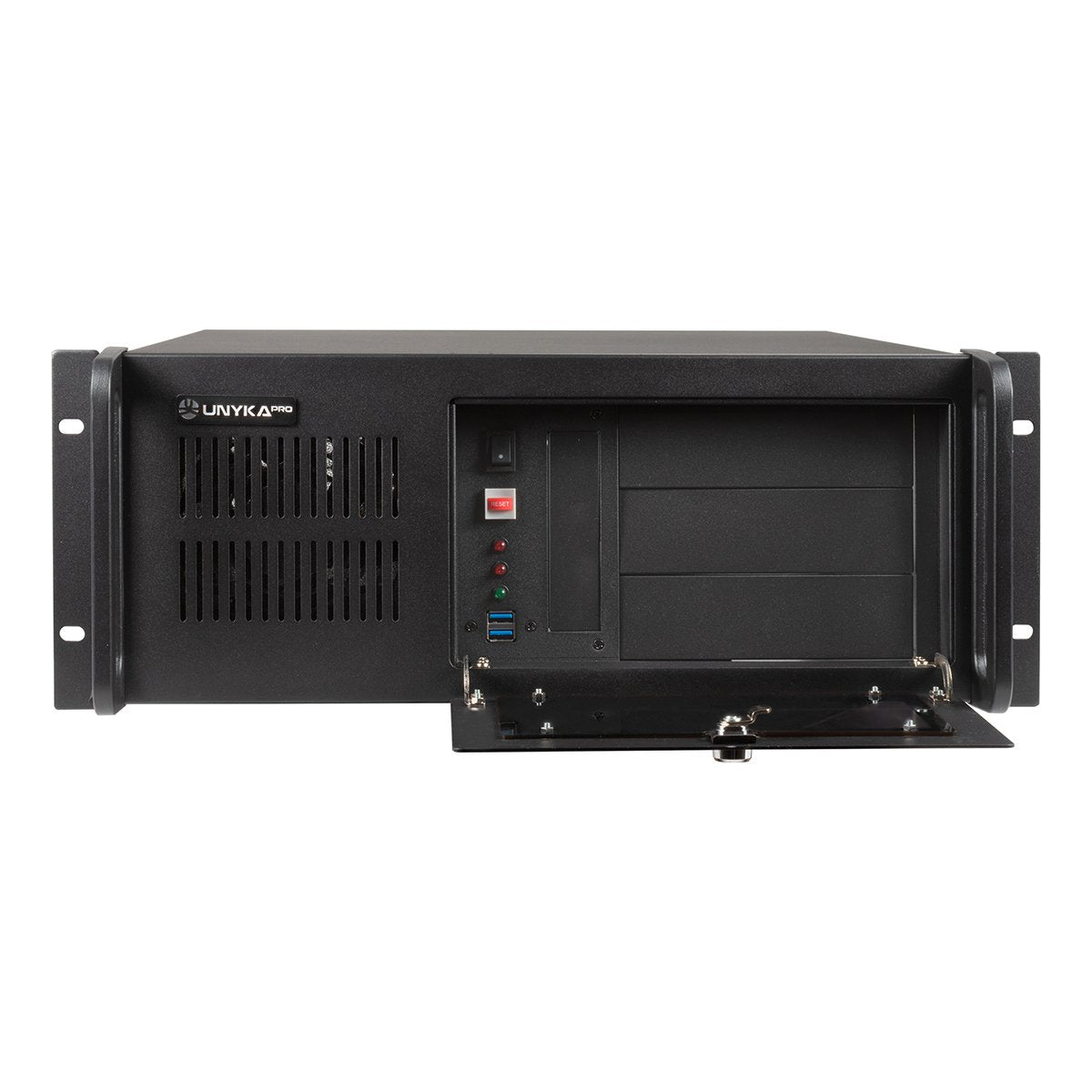 Caja Pc Unykach 19 4u Uk 4229 Evo Forntal Con Puerta De Seguridad Filtro Antipolvo Usb 3.0 Sin Fuente De Alimentación