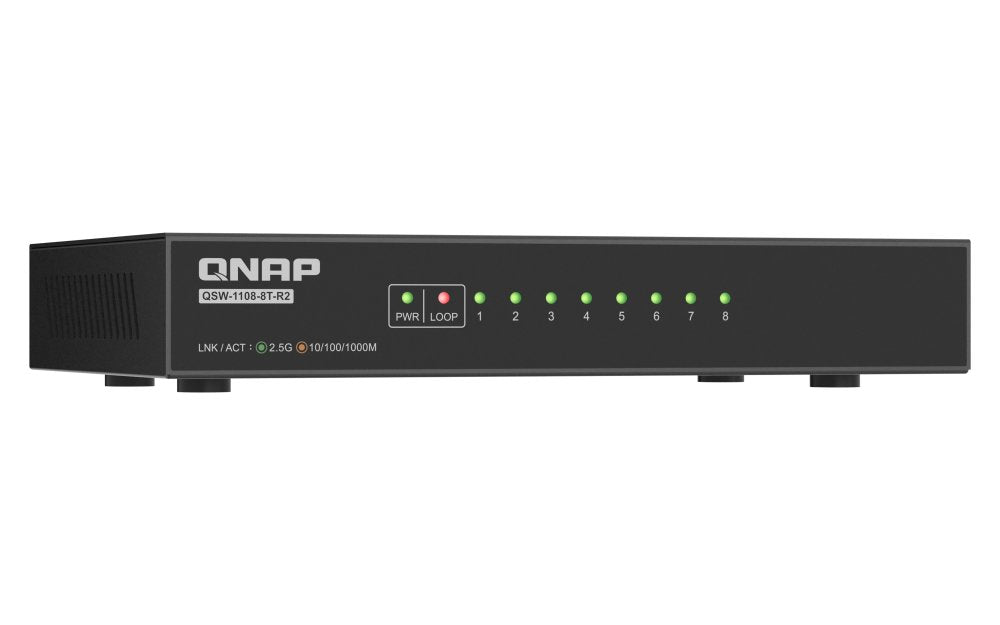 Qnap Qsw-1108-8t-R2 Conmutador Sin Gestionar 8 X 10/100/1000/2.5g Sobremesa