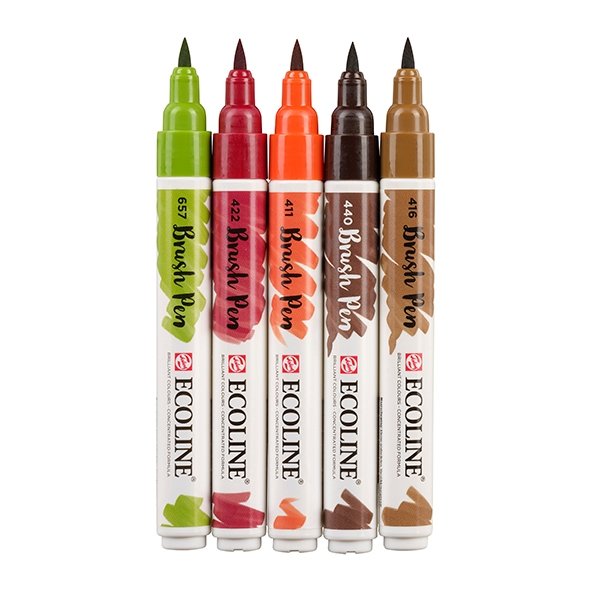 EAN 8712079408251 - Talens 11509904 marcador 5 pieza(s) Marrón, Verde, Naranja, Rojo imagen 2