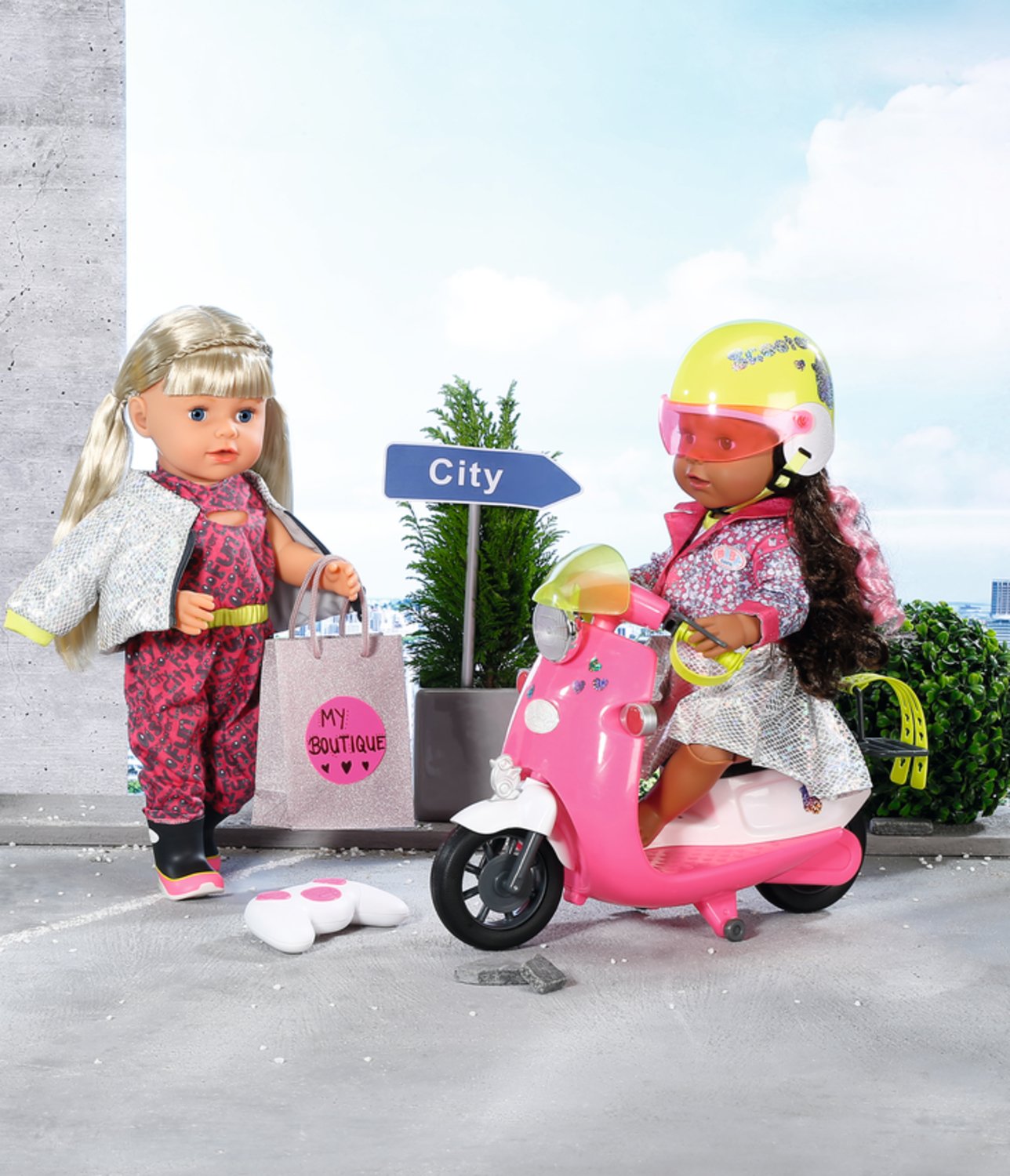 Zapf Creation Baby Born® City Deluxe Scooter Combo, Accesorios Para Muñecas 830215