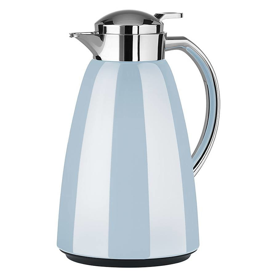Emsa Campo Isolierkanne, 1 Liter (Hellazul/Edelstahl, Quick Tip Verschluss) F4130400