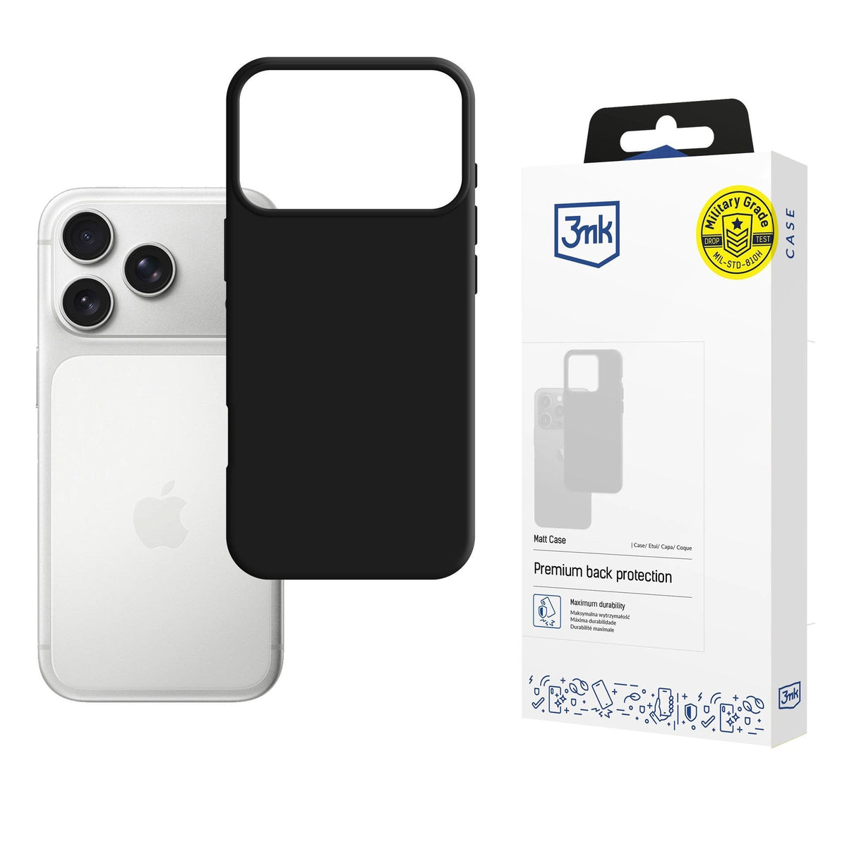 EAN 5903108664967 - 3MK Matt Case funda para teléfono móvil 16 cm (6.3") Negro imagen 1