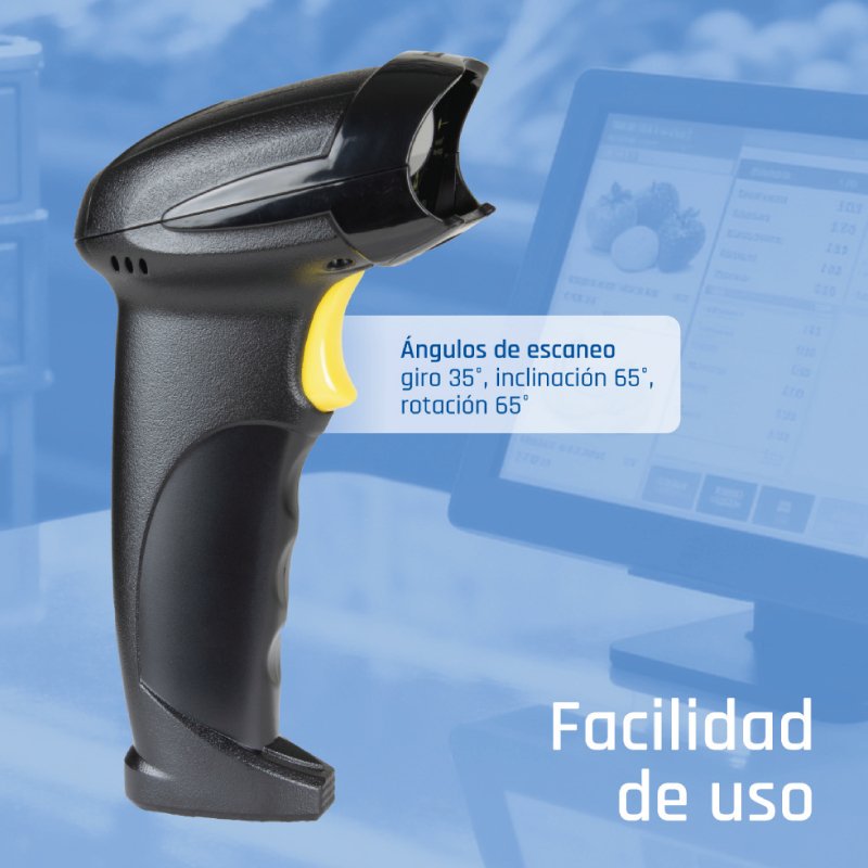 EAN 8435364320099 - iggual L1DBT-G-AX Lector de códigos de barras portátil Laser Negro imagen 9