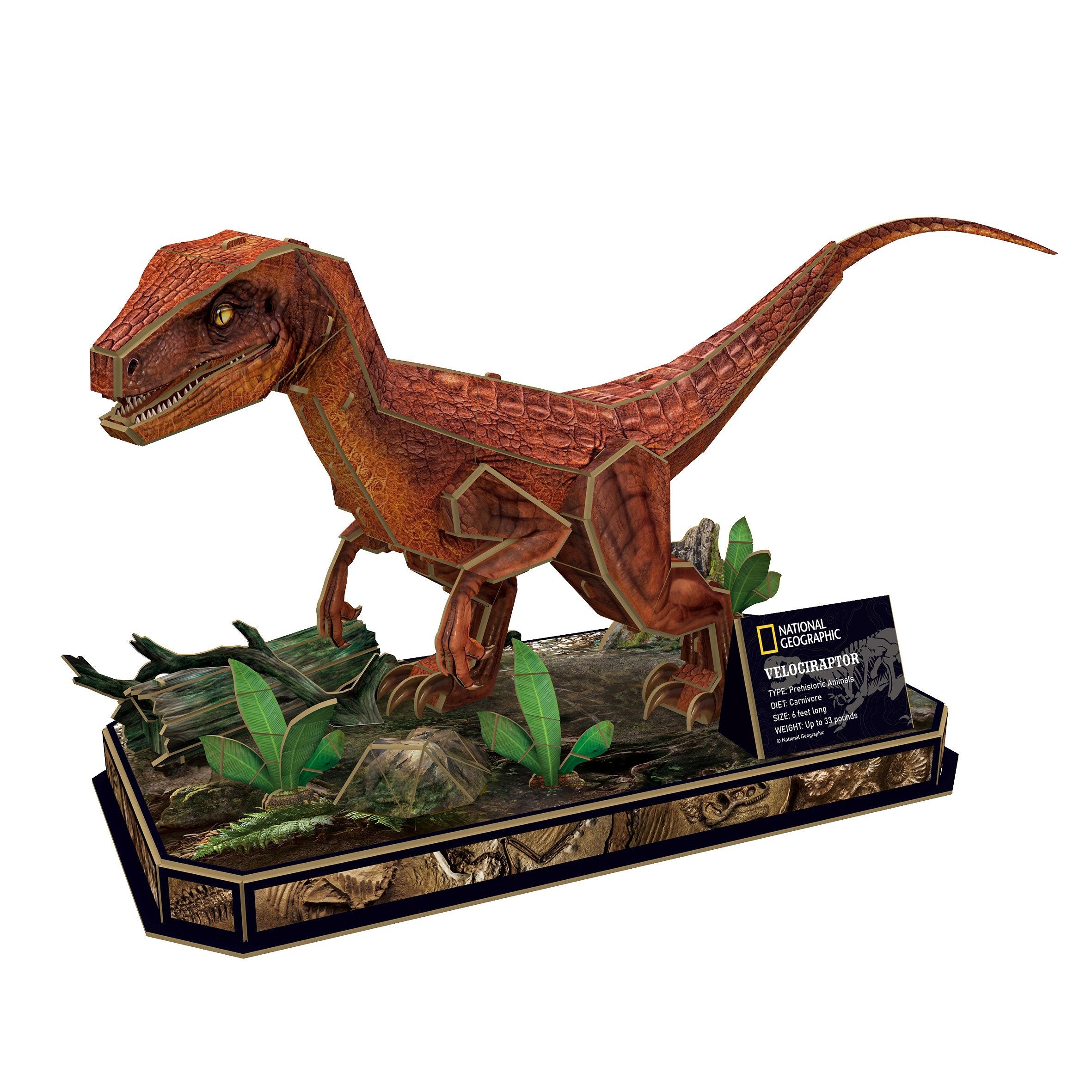 EAN 6944588200534 - CubicFun Velociraptor Puzle 3D 63 pieza(s) Animales imagen 2