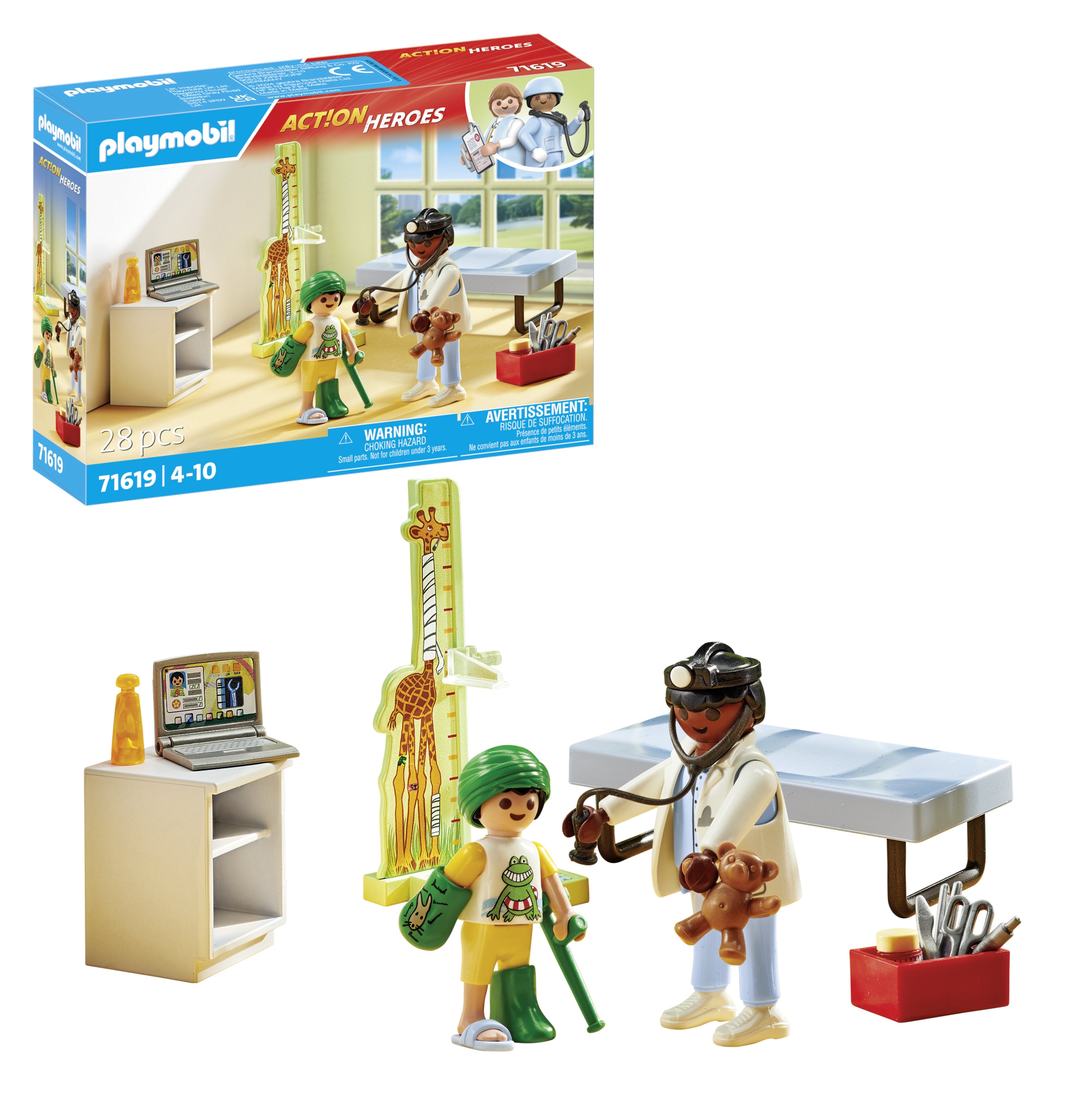 Playmobil Action Heroes: Pediatria Con Osito De Peluche
