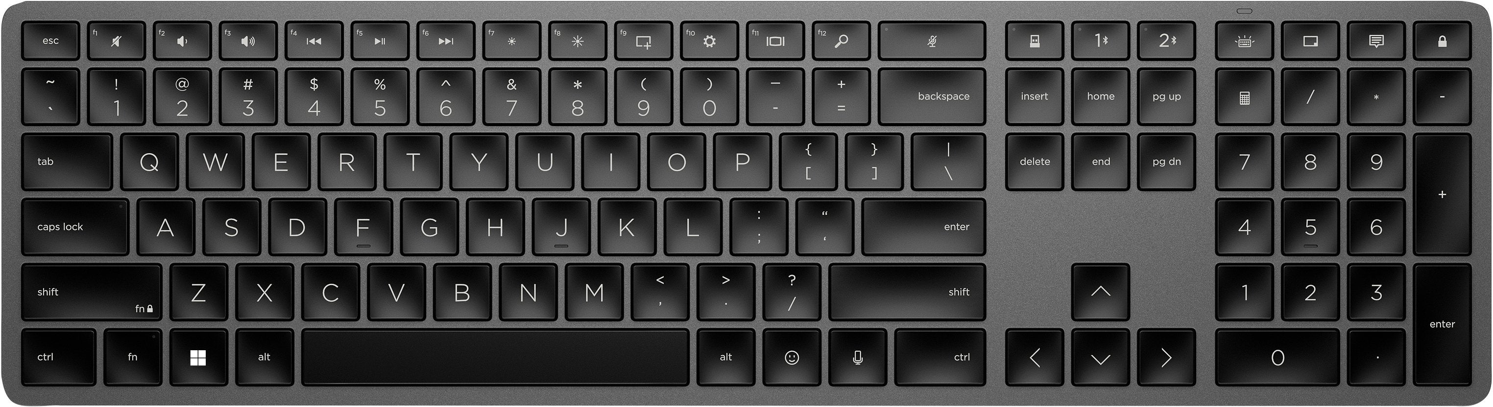 EAN 0195908664529 - HP 975 Dual-Mode Wireless Keyboard teclado Universal RF Wireless + Bluetooth QWERTY Inglés Negro imagen 1