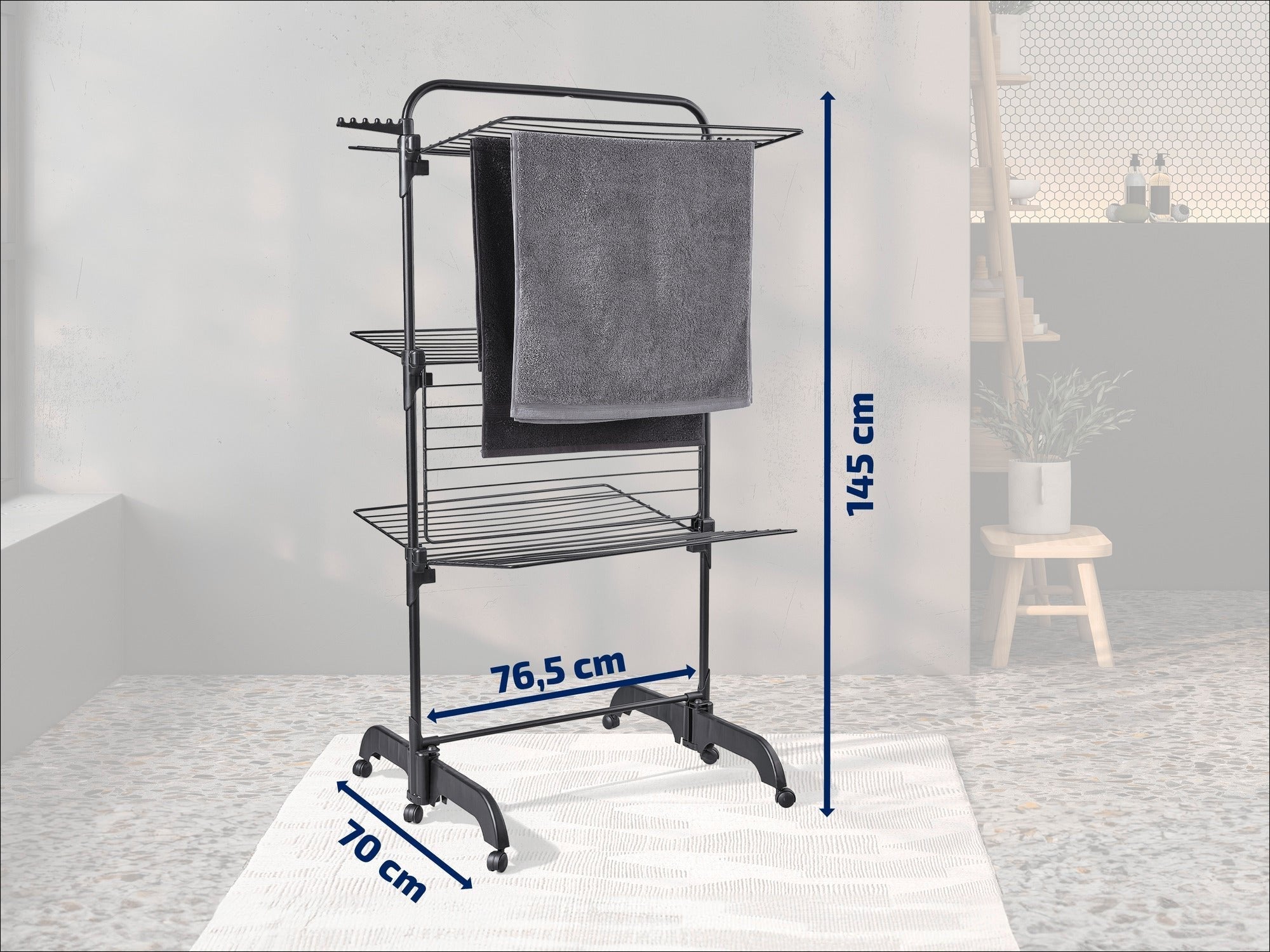 EAN 4006501816917 - Leifheit Seaford Tendedero de ropa Negro imagen 5