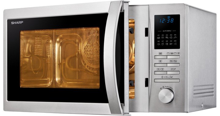 Microondas Sharp Home Appliances R-822stwe Combinado 25 L 900 W Acero Inoxidable