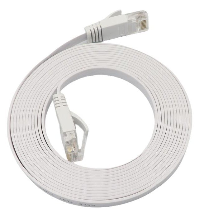 U/Utp Cat6a 3m White Flat Lszh (Tpe Jacket)