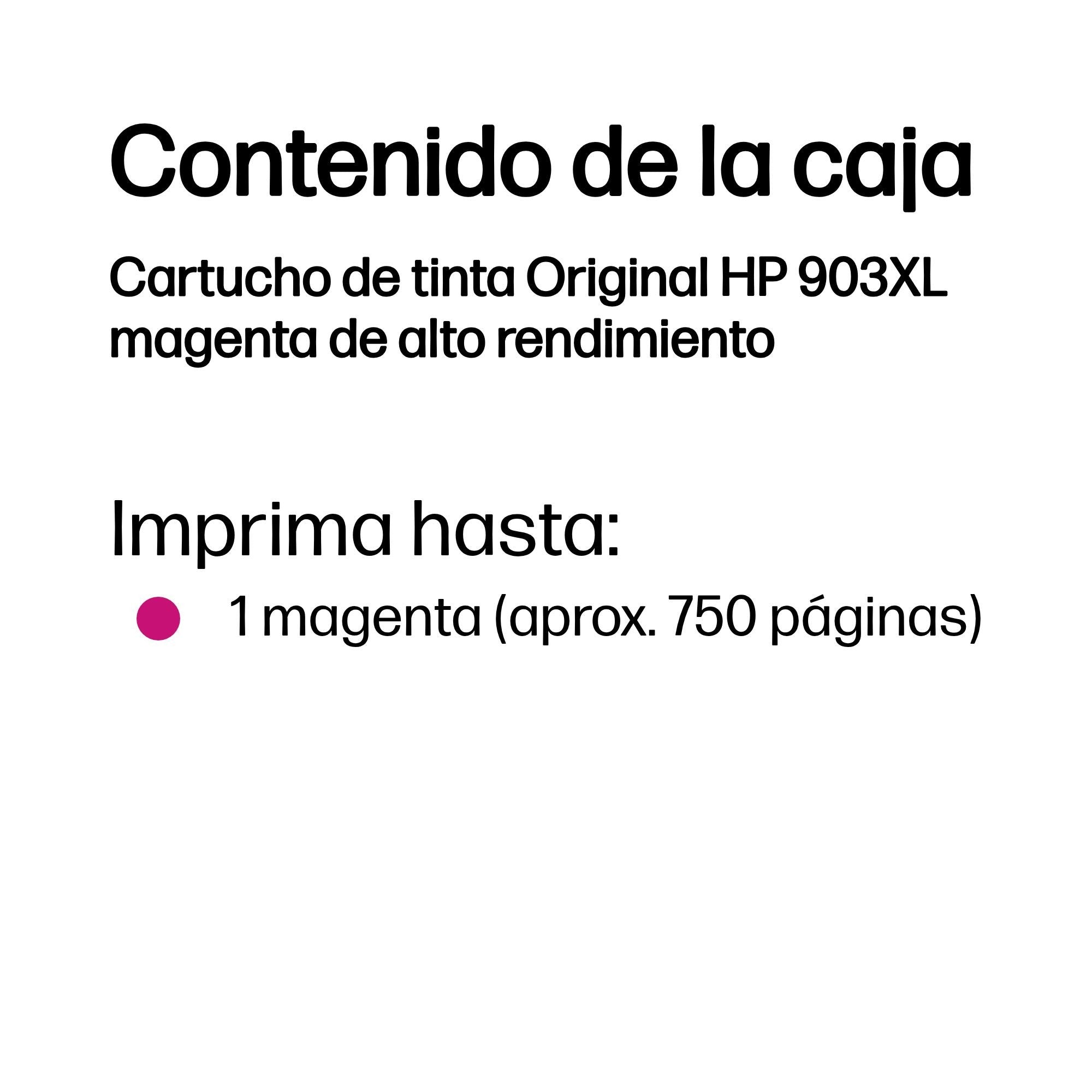 EAN 0199764694379 - HP 903XL High Yield Magenta Original Ink Cartridge cartucho de tinta 1 pieza(s) Alto rendimiento (XL) imagen 3
