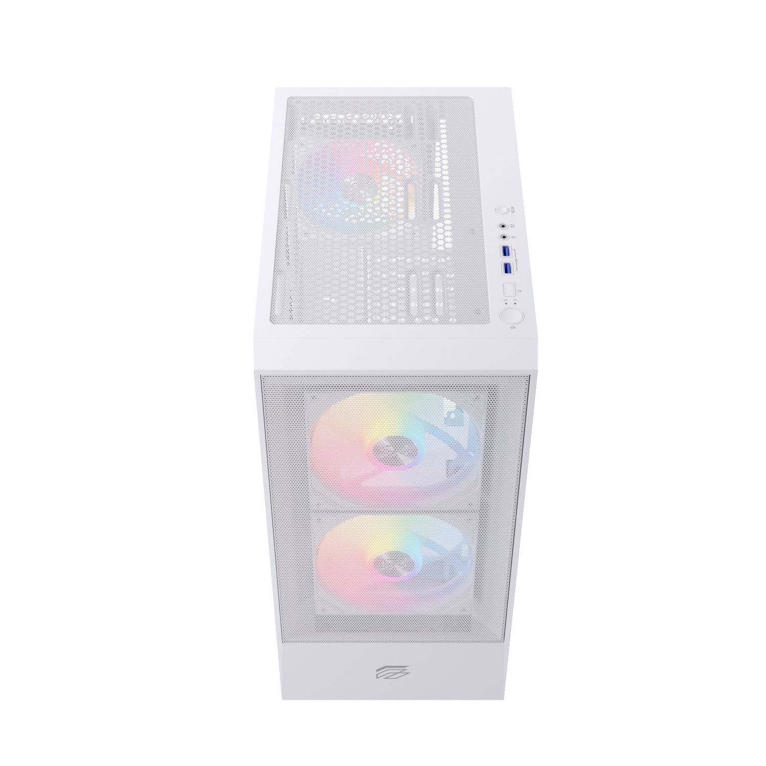 Caja Atx Semitorre Einarex P100 Rgb Blanca 3 Fans Excs-Pl-100r-W