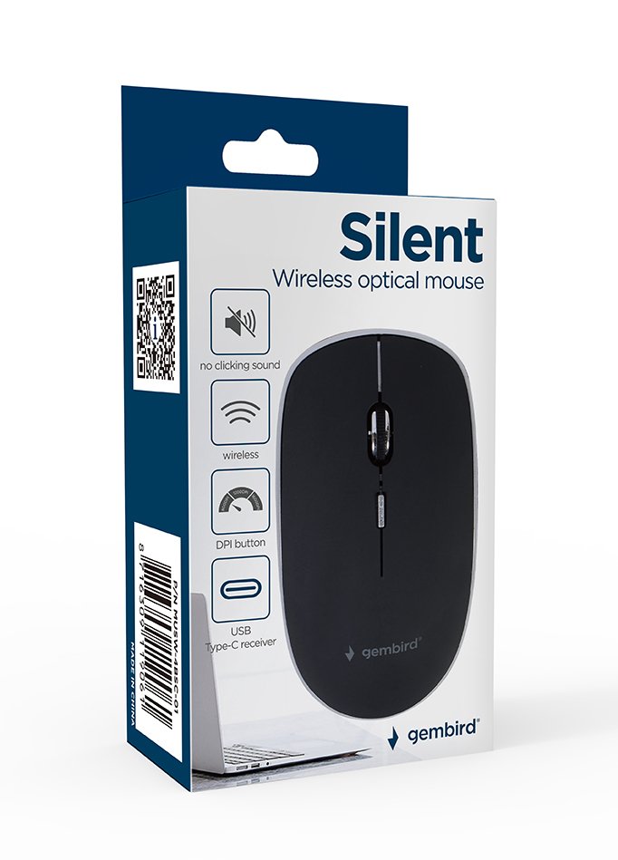 EAN 8716309119061 - Gembird MUSW-4BSC-01 ratón Ambidextro RF Wireless + USB Type-C Óptico 1600 DPI imagen 4