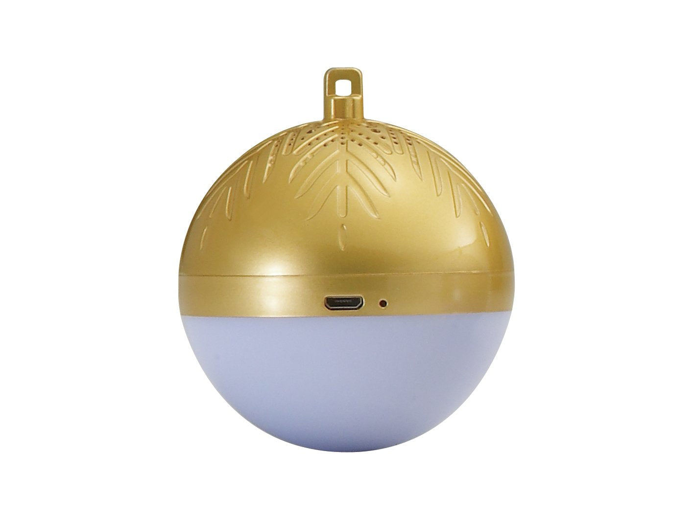 Altavoz Bluetooth Conceptronic Tariq Bola De Navidad Con Luz Led Tws Color Dorado