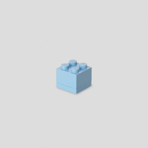 Caja De Almacenamiento Room Copenhagen Lego Mini Box 4 Azul Claro