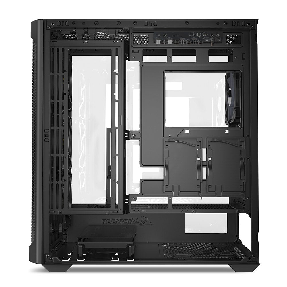 Caja Pc Sharkoon Ak4w Rgb Strip Negra, Cristal Templado 4044951041664
