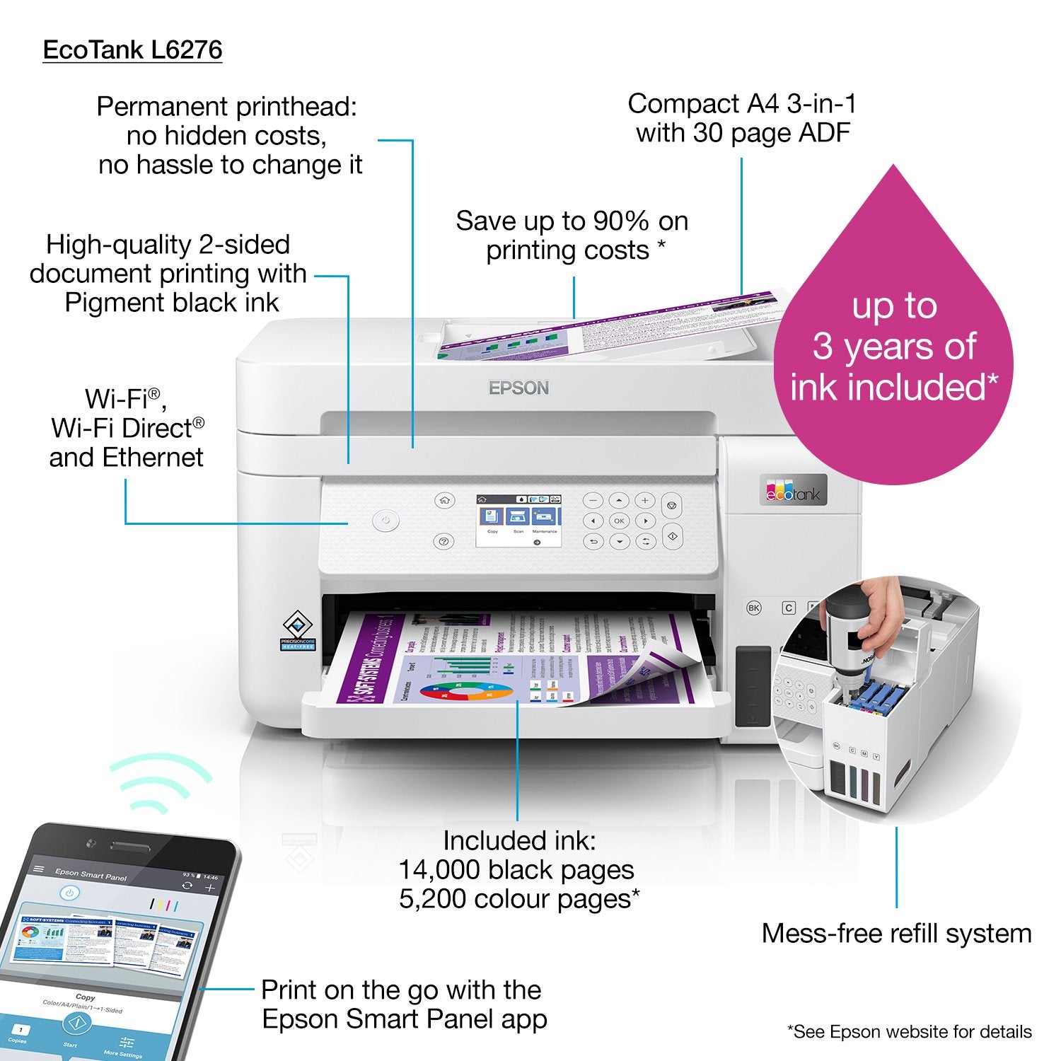 EAN 8715946689739 - Epson EcoTank L6276 Inyección de tinta A4 4800 x 1200 DPI 33 ppm Wifi imagen 24