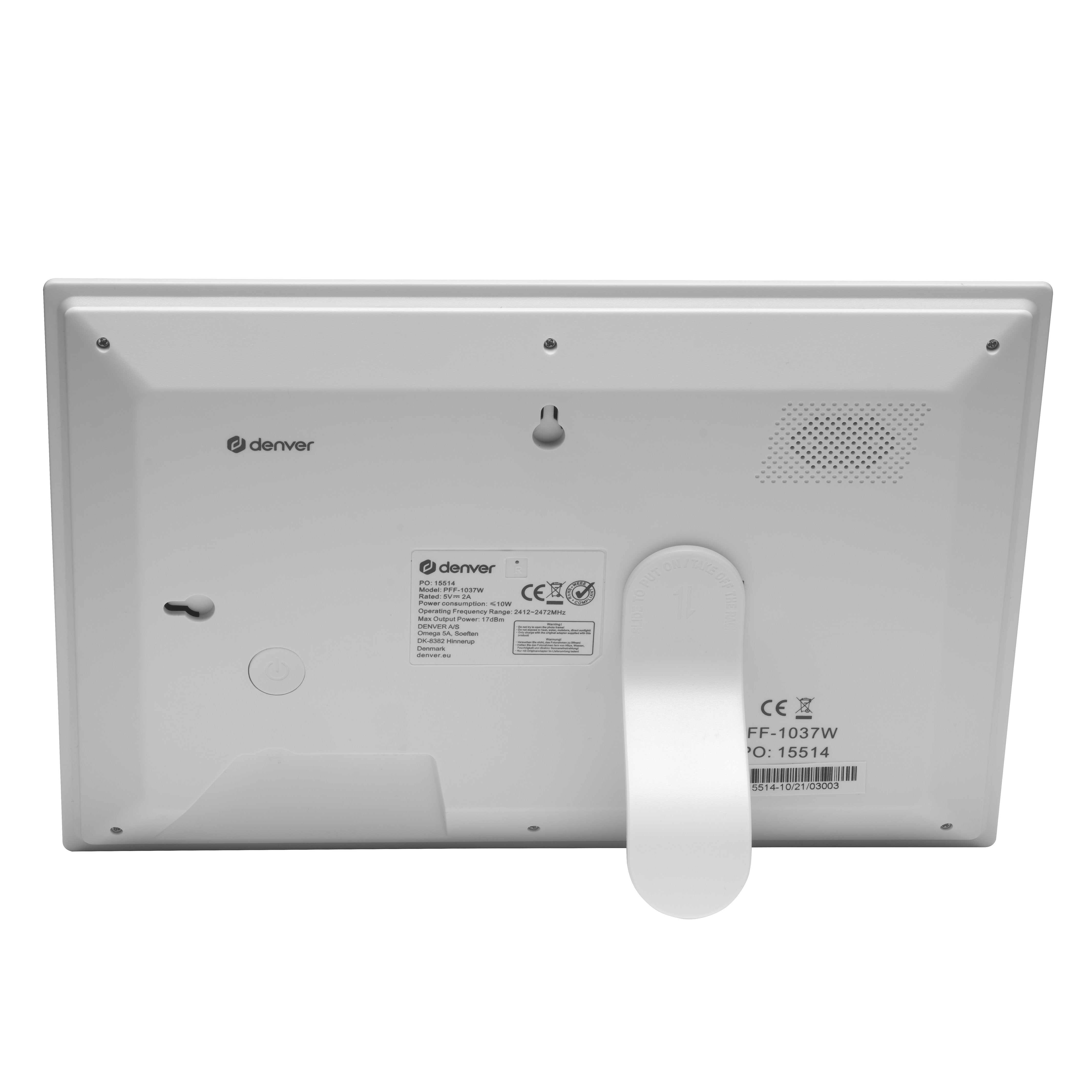 Denver Pff-1037w Marco Fotográfico Digital Blanco 25,6 Cm (10.1") Pantalla Táctil Wifi