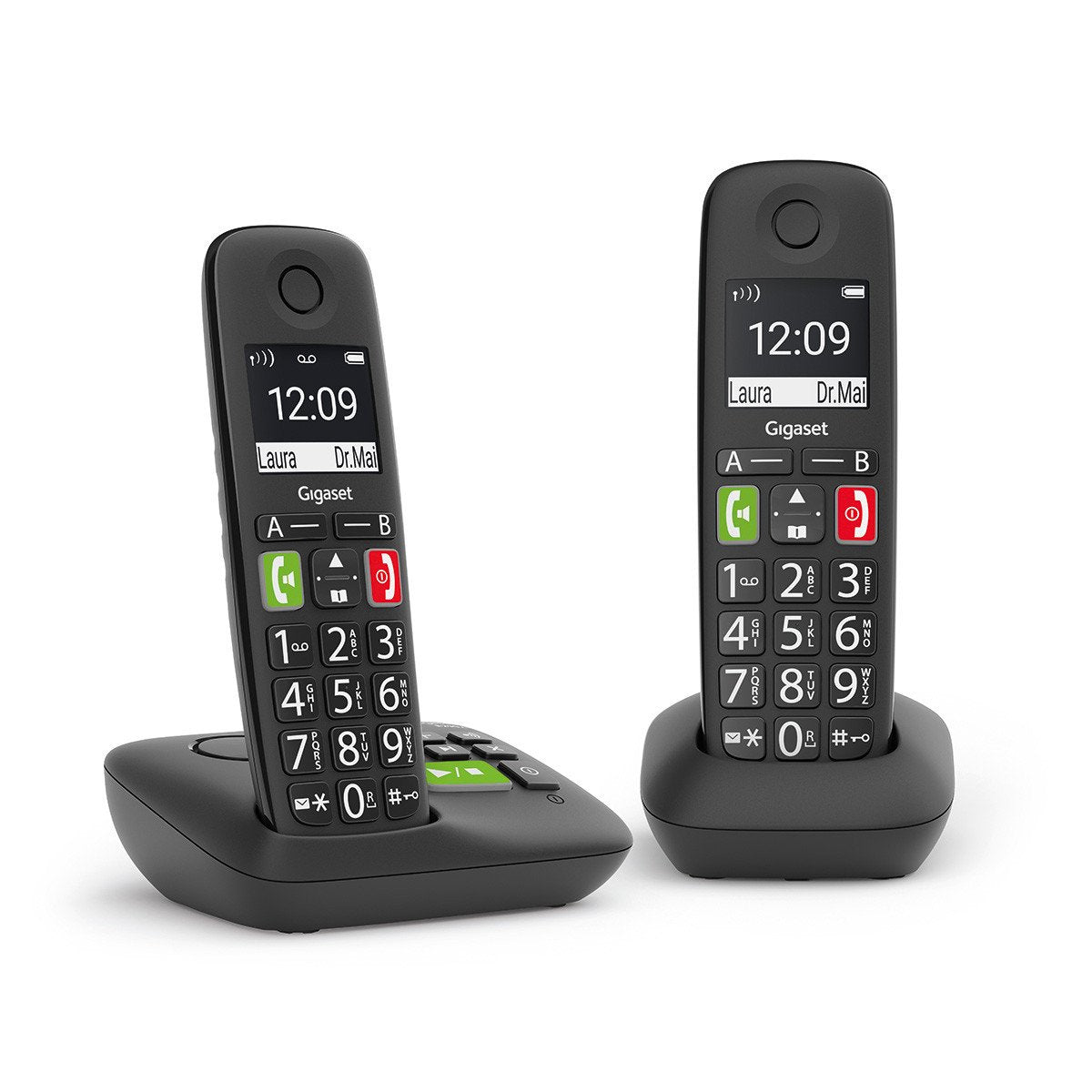 EAN 4250366856070 - Gigaset E290A Duo Teléfono DECT/analógico Identificador de llamadas Negro imagen 1
