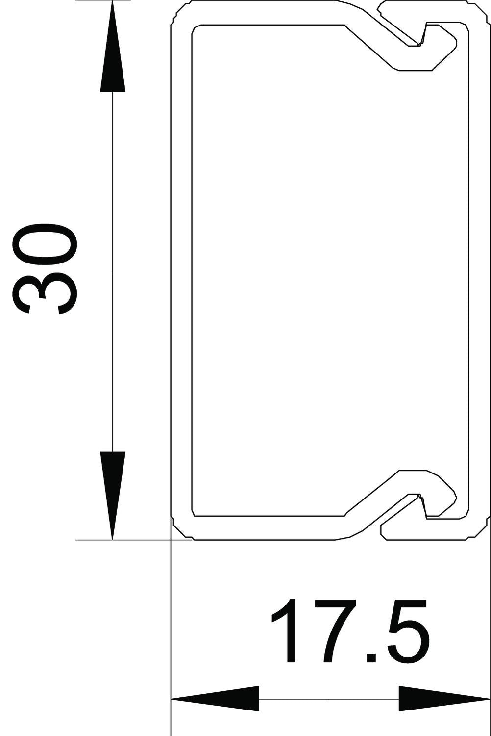 Obo Wdk15030gr Wand-U.Deckenkanal M.Bodenlochung 15x30x2000 Pvc 6025005
