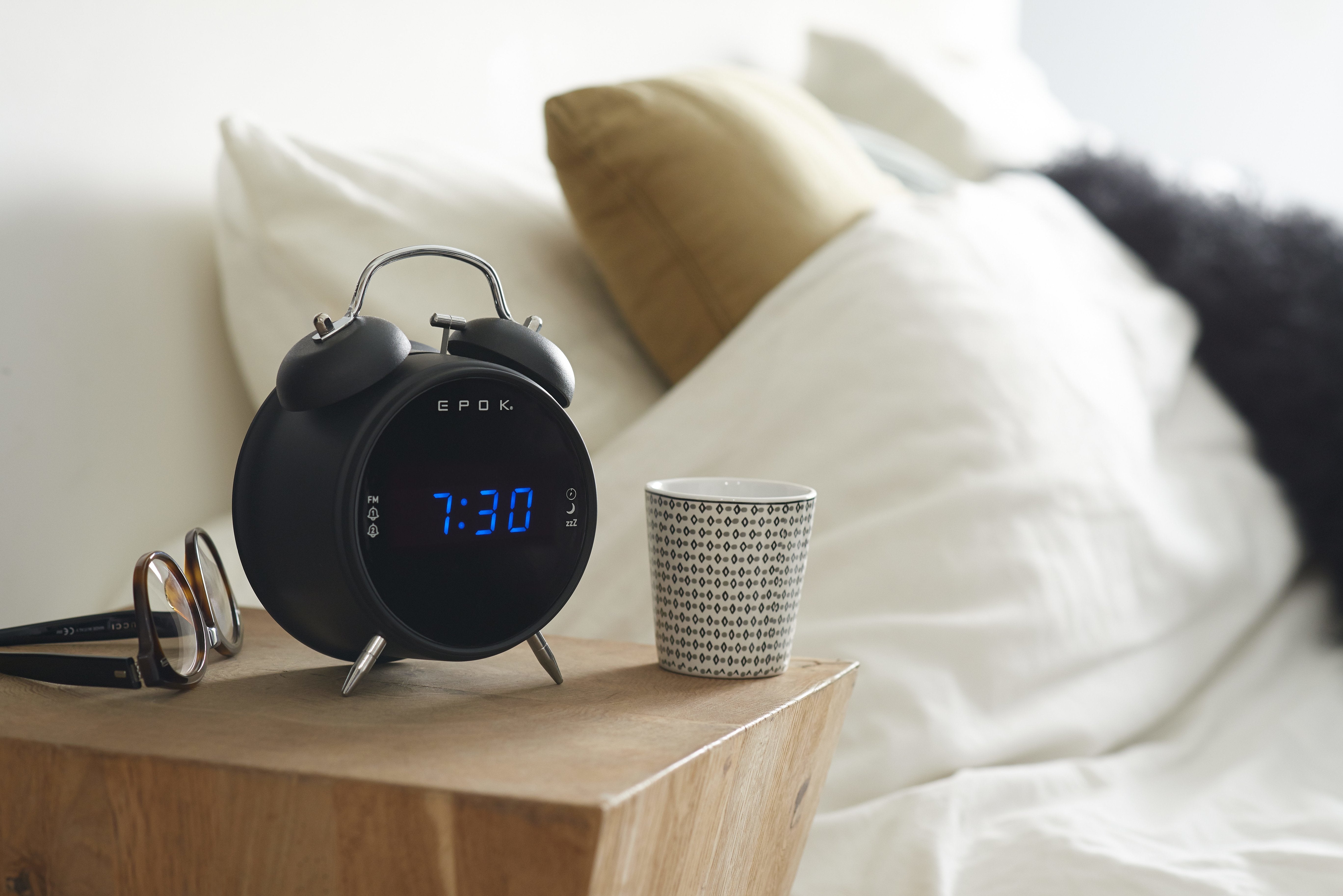 Bigben Epok Despertador Radiofonico Retro - Radio Fm Con Pantalla Led - Despertador Por Radio O Zumbador - Funciones De