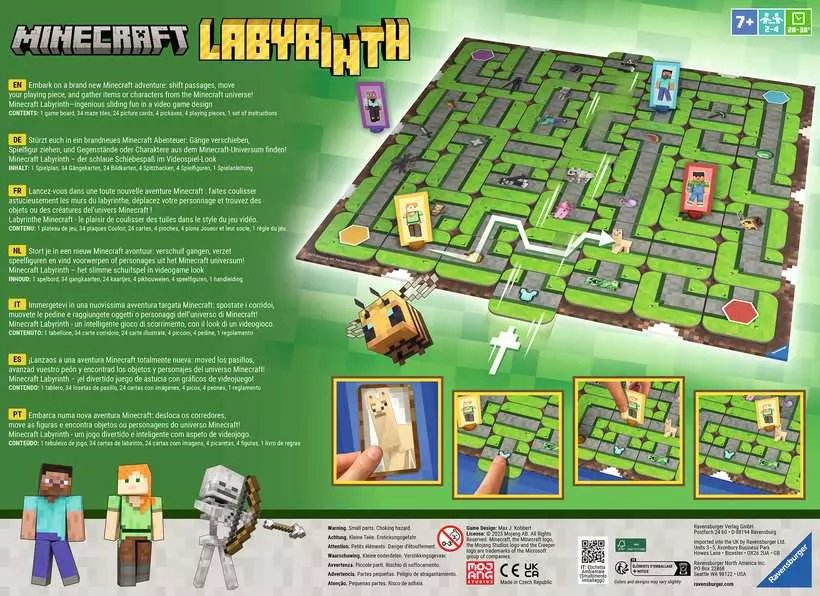 Ravensburger Minecraft Labyrinth, Juego De Mesa 24684