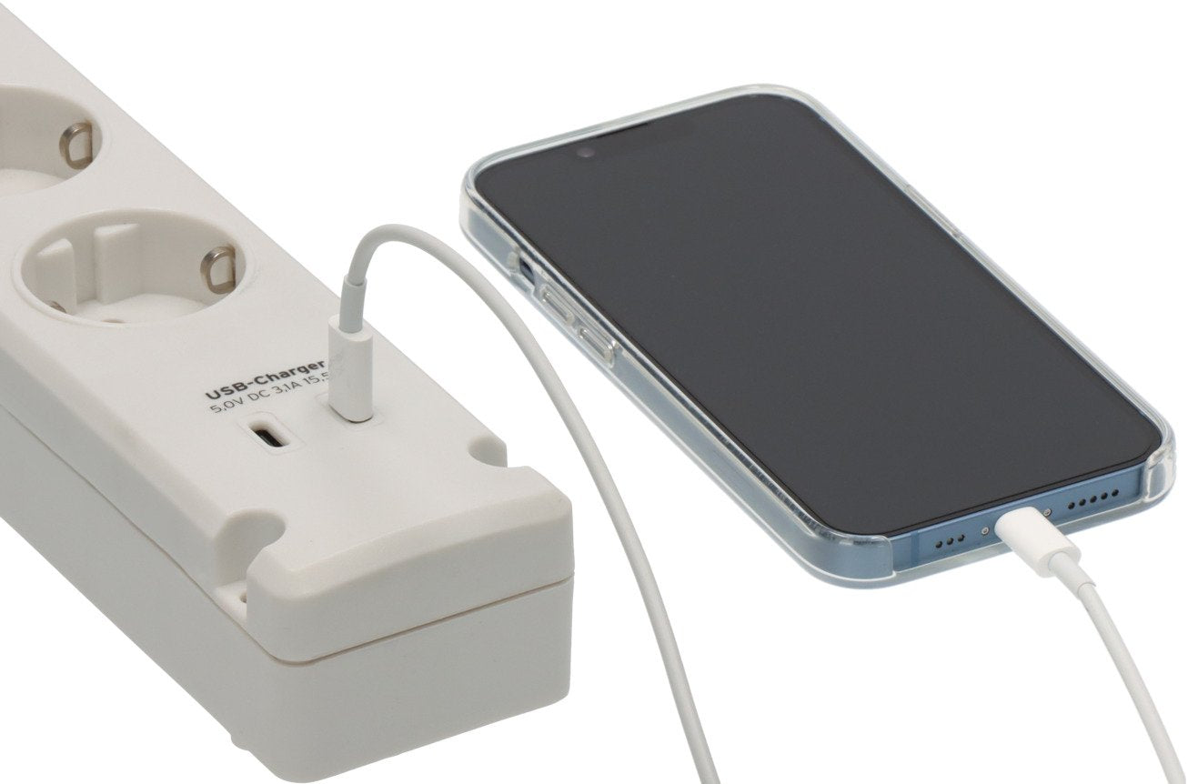 Brennenstuhl Bremounta Regleta 5 Tomas + 2x Usb-C Blanco 3m