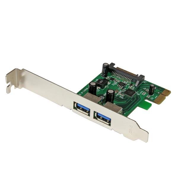 Startech Tarjeta Pci Express 2 Puertos Usb 3.0 Superspeed Uasp Alimentacion Sata Adaptador Interno