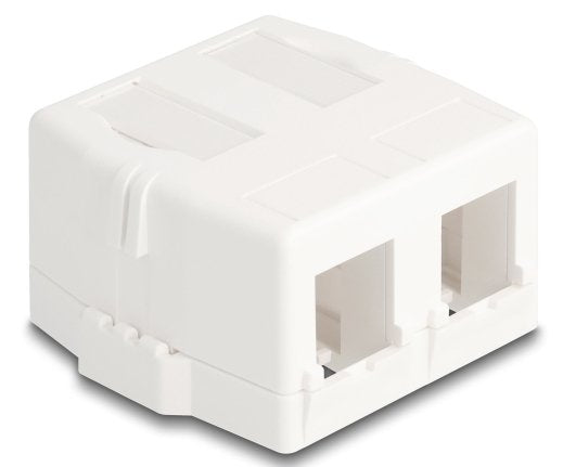 Keystone Leergehäuse 2 Port Mit Magnetischer Unterseite, Weiss