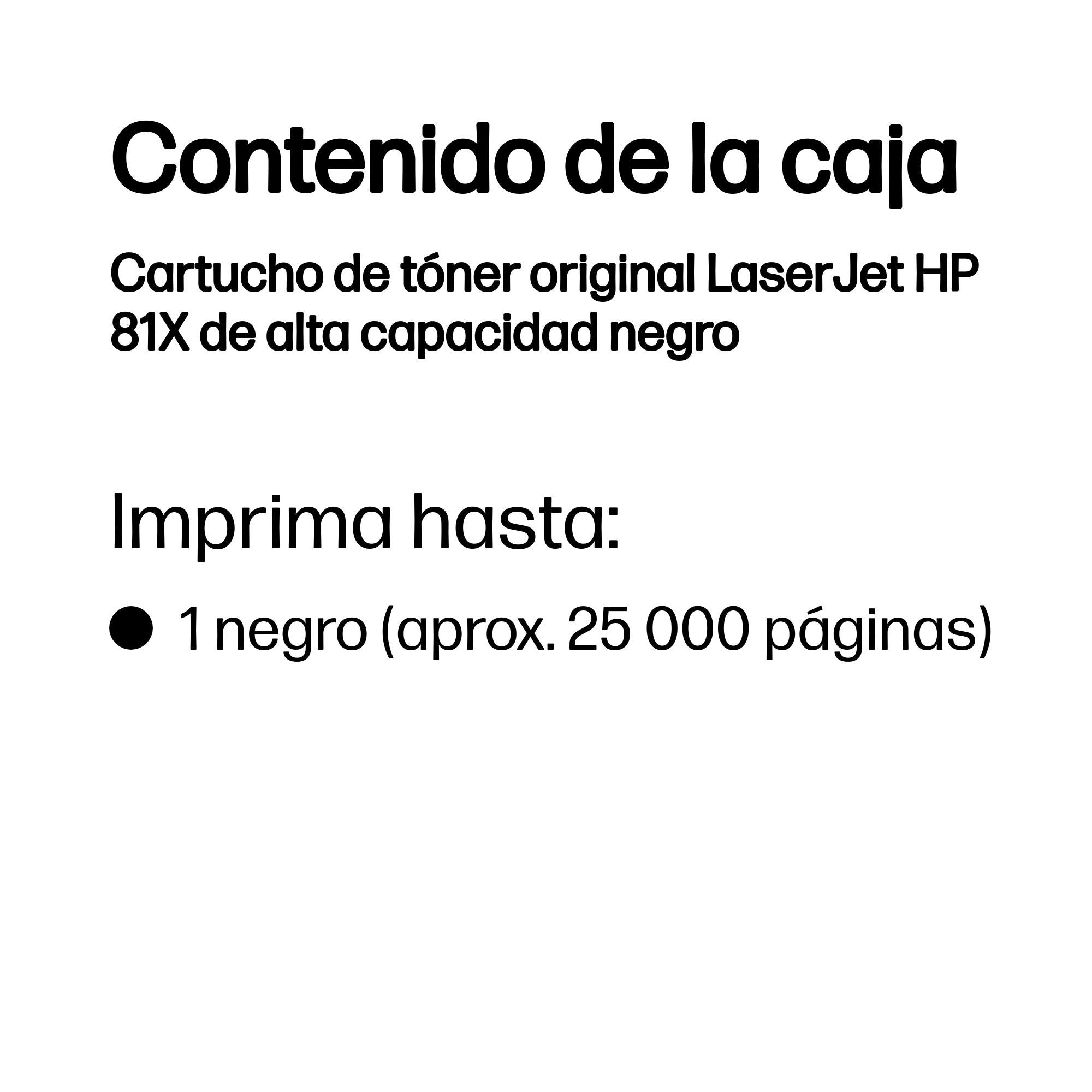 EAN 0887758147900 - HP 81X High Yield Black Original LaserJet Toner Cartridge cartucho de tóner 1 pieza(s) imagen 2