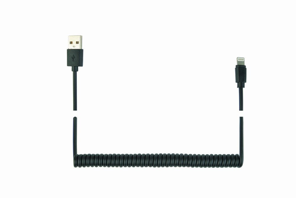 Gembird Cable Usb A Lightning Espiral Para Iphone 1.50m Negro Cc-Lmam-1.5m