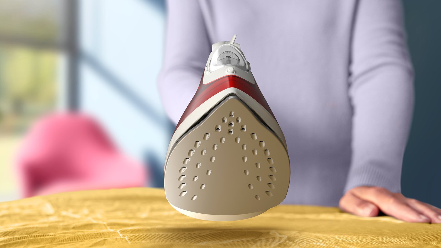 Philips Plancha De Vapor Dst 2010/40 Suela Antiadherente Roja, Blanca