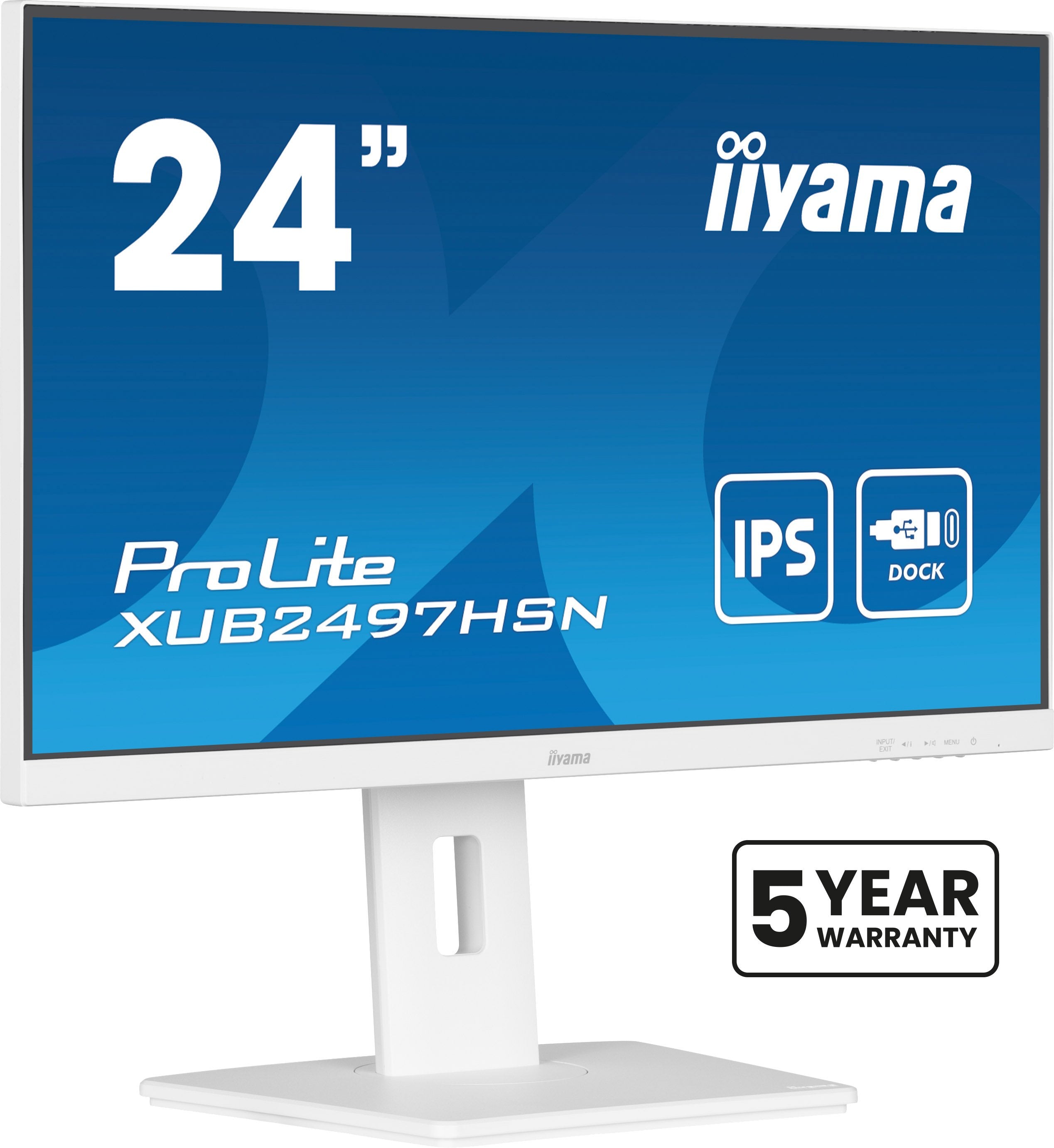 EAN 4948570124954 - iiyama ProLite XUB2497HSN-W2 pantalla para PC 60,5 cm (23.8") 1920 x 1080 Pixeles Full HD LED Blanco imagen 1