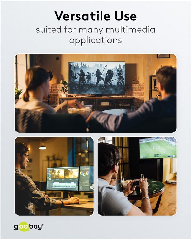 Goobay Displayport Cable 2.0 2.1, 54 Gbit S