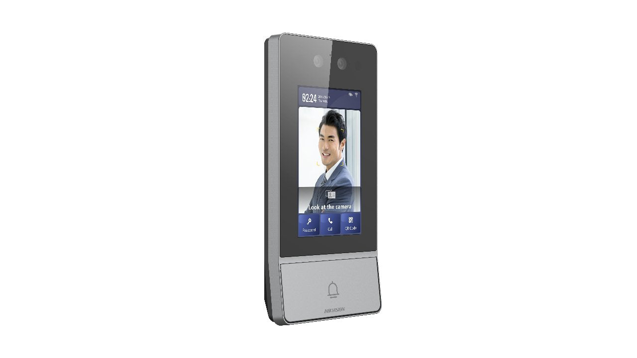 Estación Puerta Placa Calle Reconocimiento Facial Antivandálica Ip65 Ik08 Pantalla Táctil Ips 4,3" Lector Tarjetas Mifare Botón 2 Cámaras Hd 2mp Hikvision