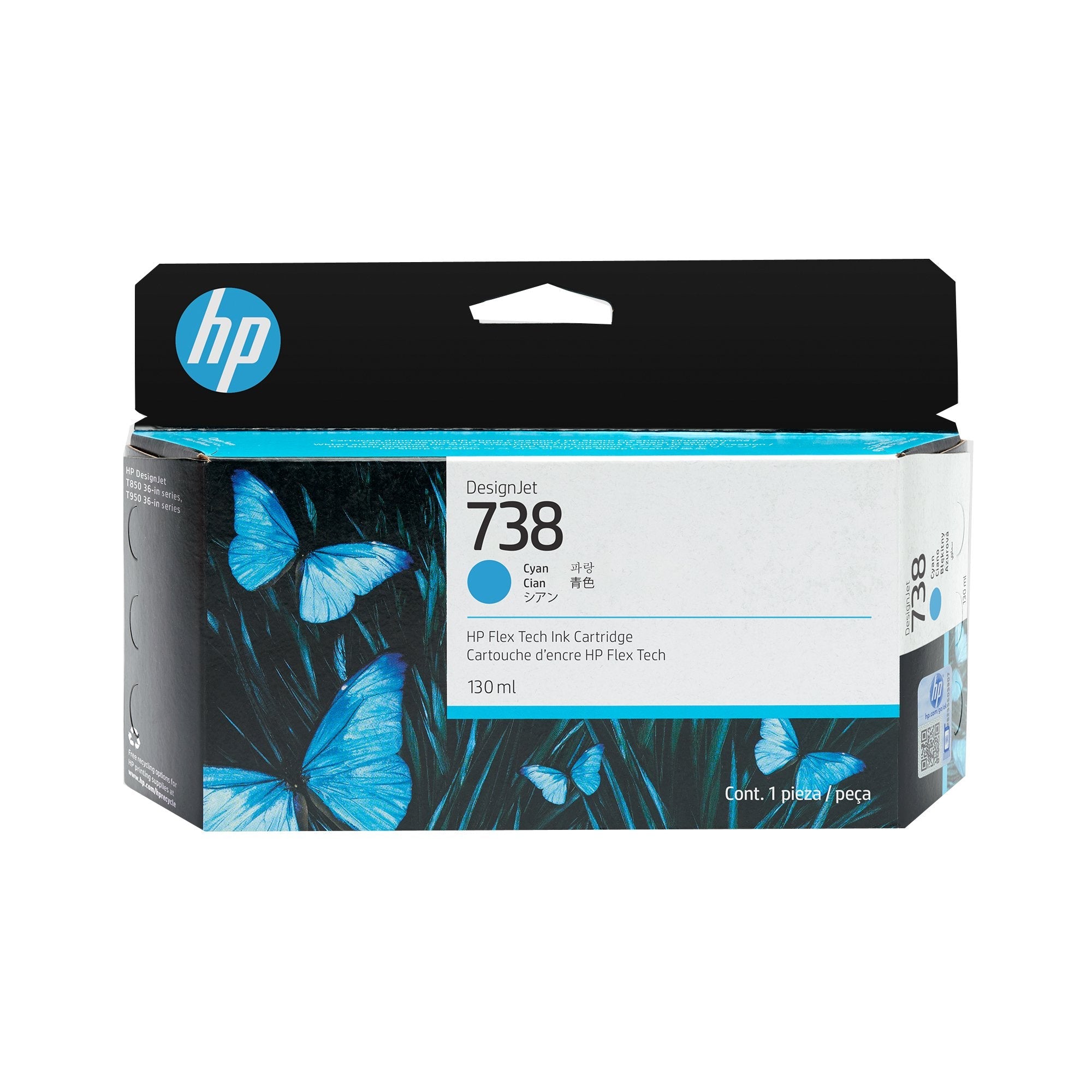 Tinta Hp 498n5a Cyan Cartucho De Original - 738
