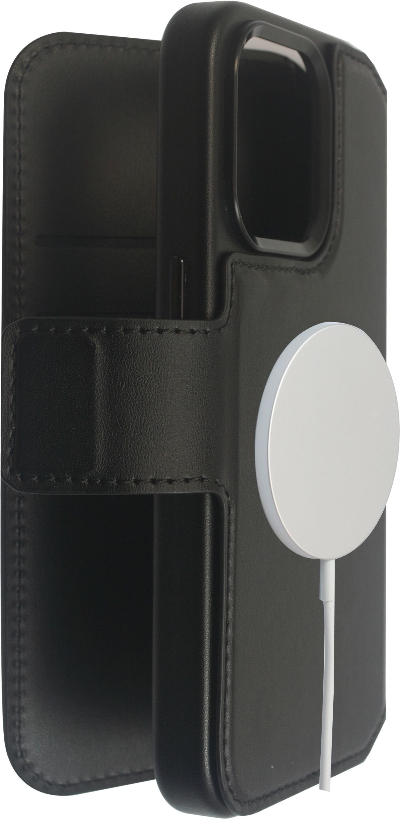 Infinite Milan Iphone 16 Pro Black Wallet Cover. Material: