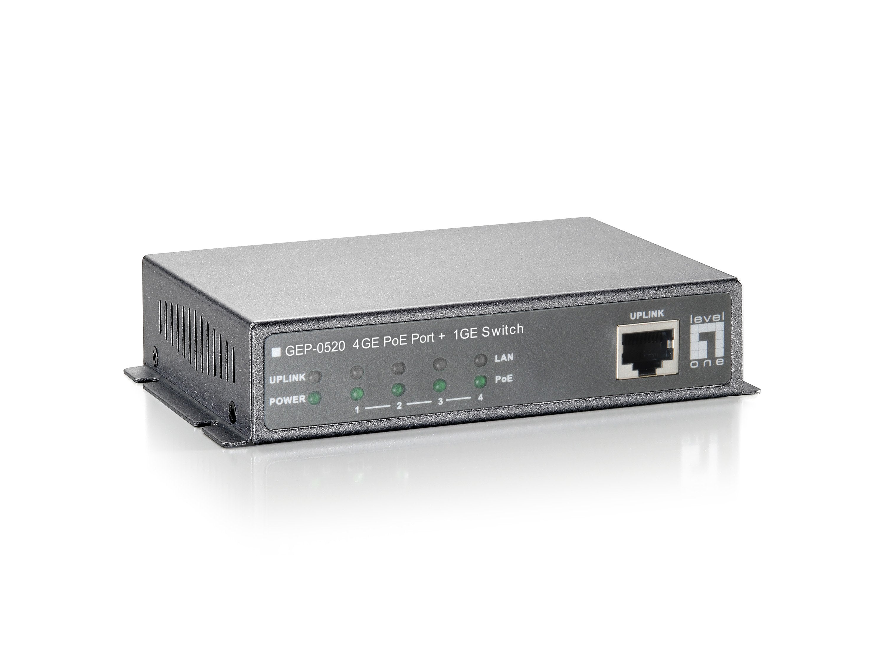 Levelone Switch 5x Ge Gep-0520 61.6w 4xpoe+