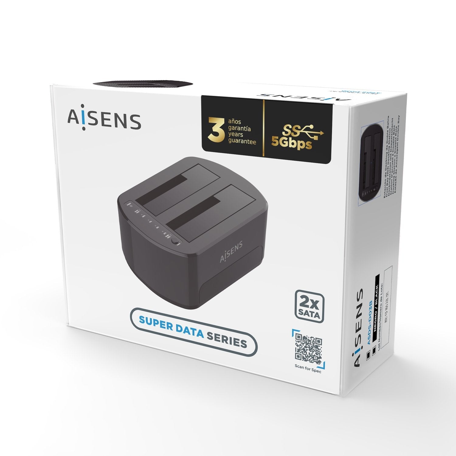 Aisens Docking Station Para Discos Duros Asds-D03b