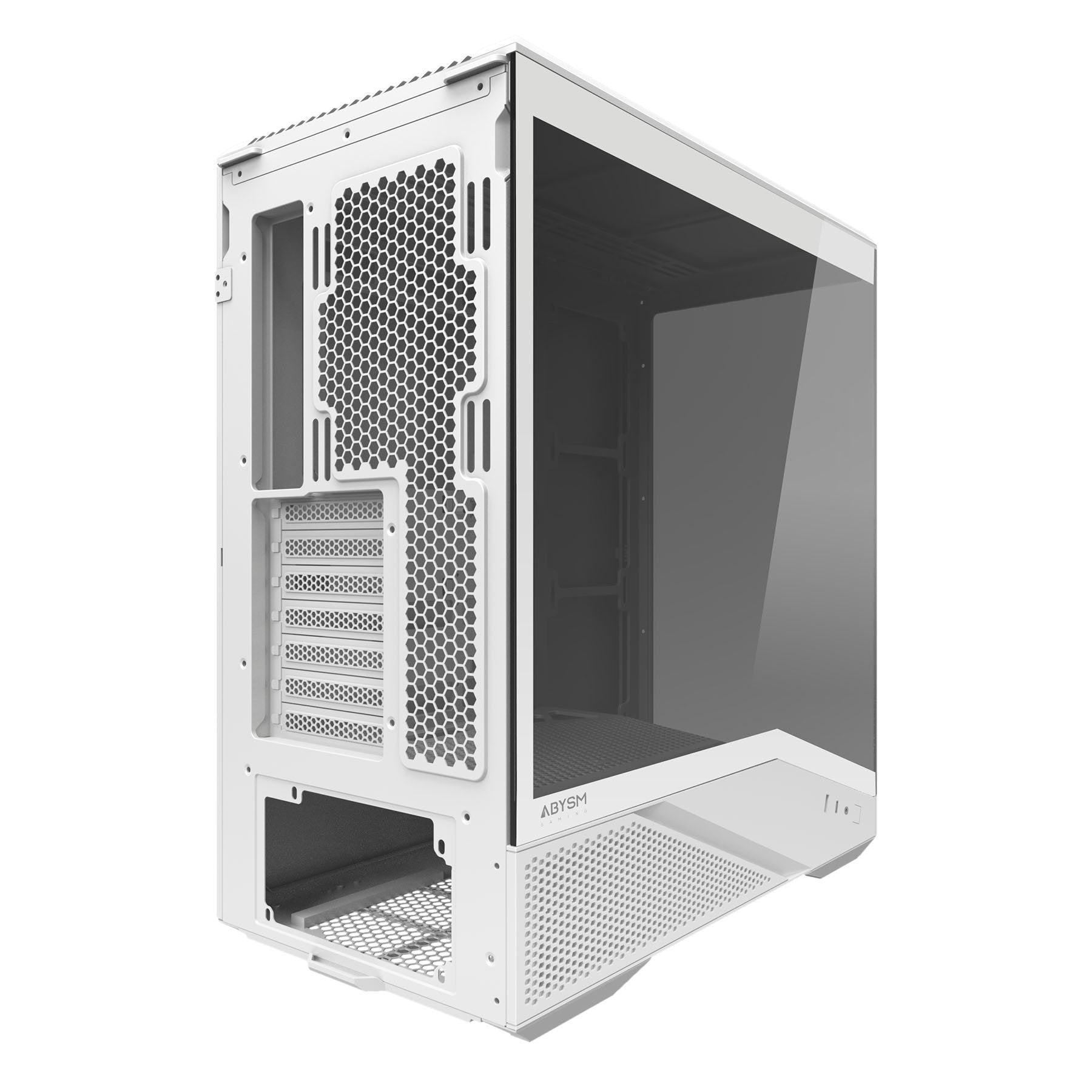 Caja Atx Semitorre Abysm Arian Frame A400 White 1x3.5" 1x2.5" Usb-C Gpu Max 420mm