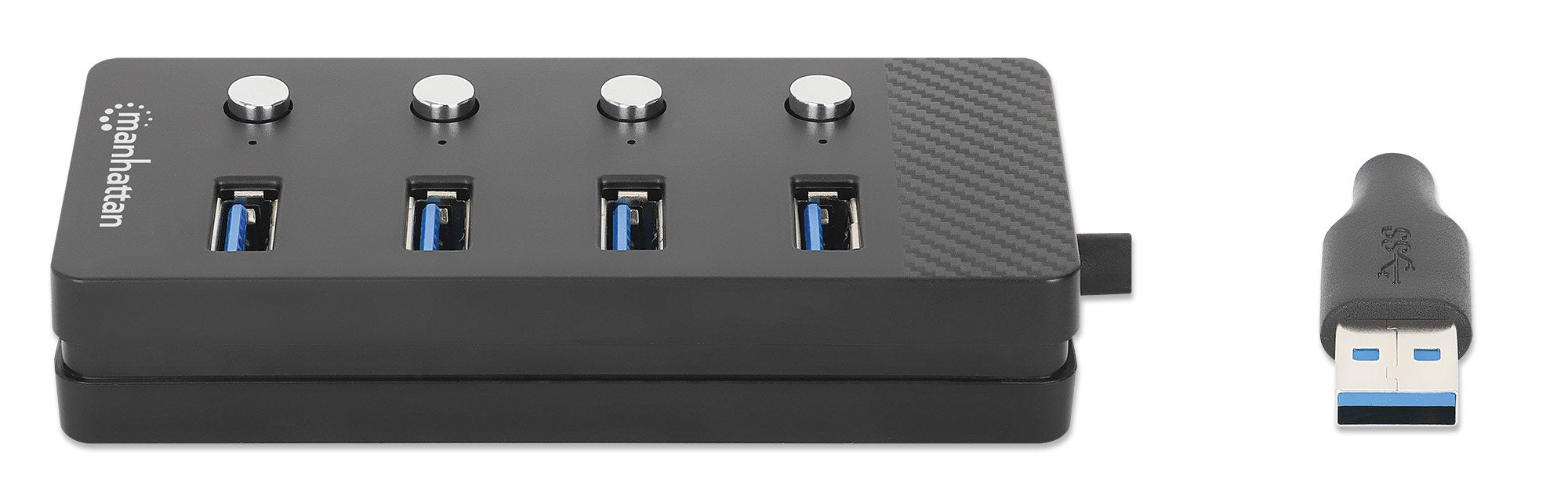 Manhattan4-Port Usb 3.0 Typ-A Hub Negro