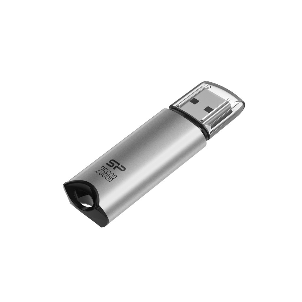 Memoria Usb 256gb Silicon Power Usb3.2 M02 Plata Aluminio Granel