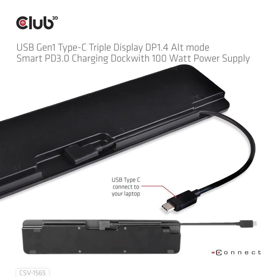EAN 8719214472702 - CLUB3D CSV-1565 base para portátil y replicador de puertos Acoplamiento USB 3.2 Gen 1 (3.1 Gen 1) Type-C imagen 4