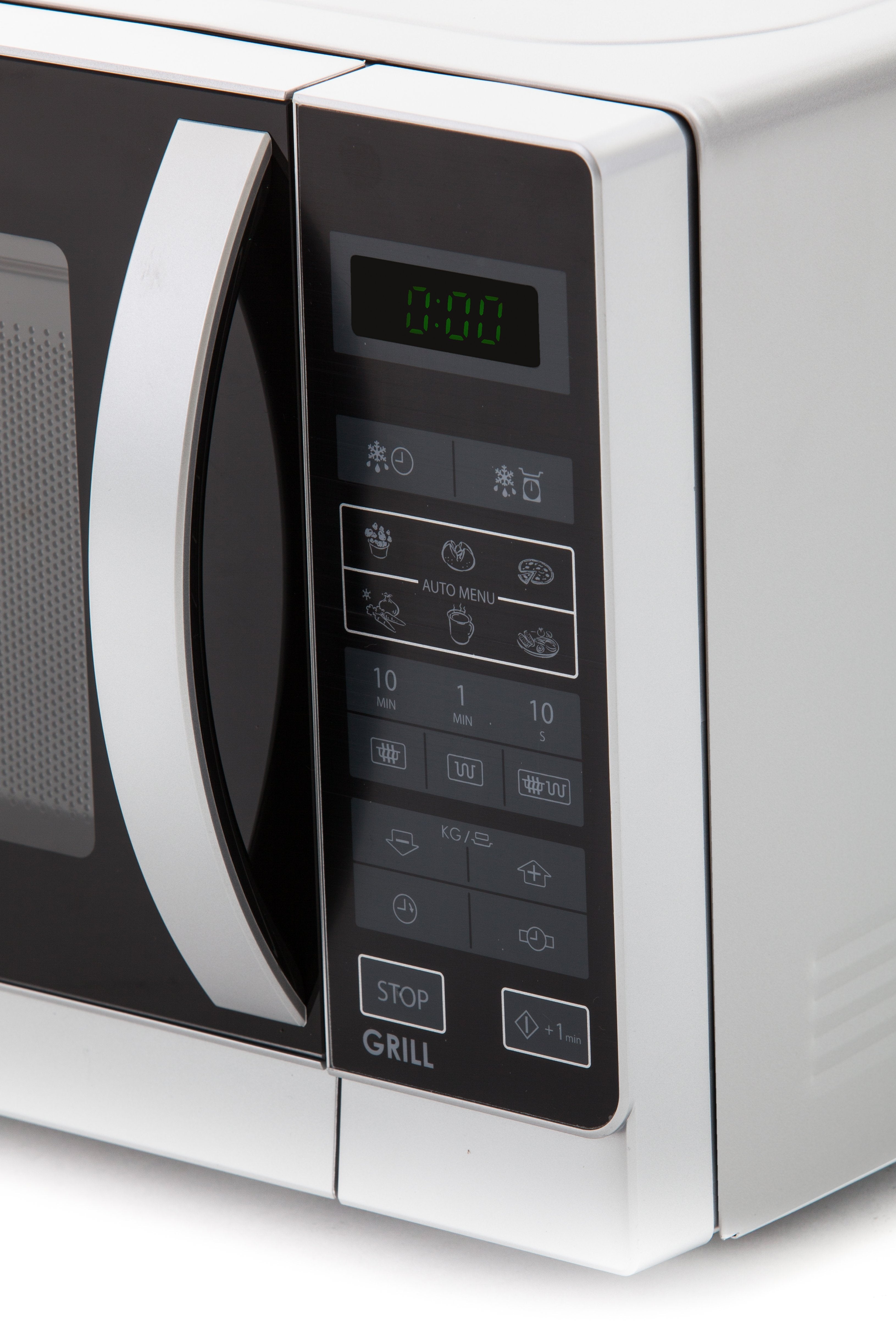 Microondas Con Grill Sharp R642inw 800w (1000w Grill) 20 Litros Control Táctil Pantalla Led 11 Niveles Potencia 8 Funciones Automáticas