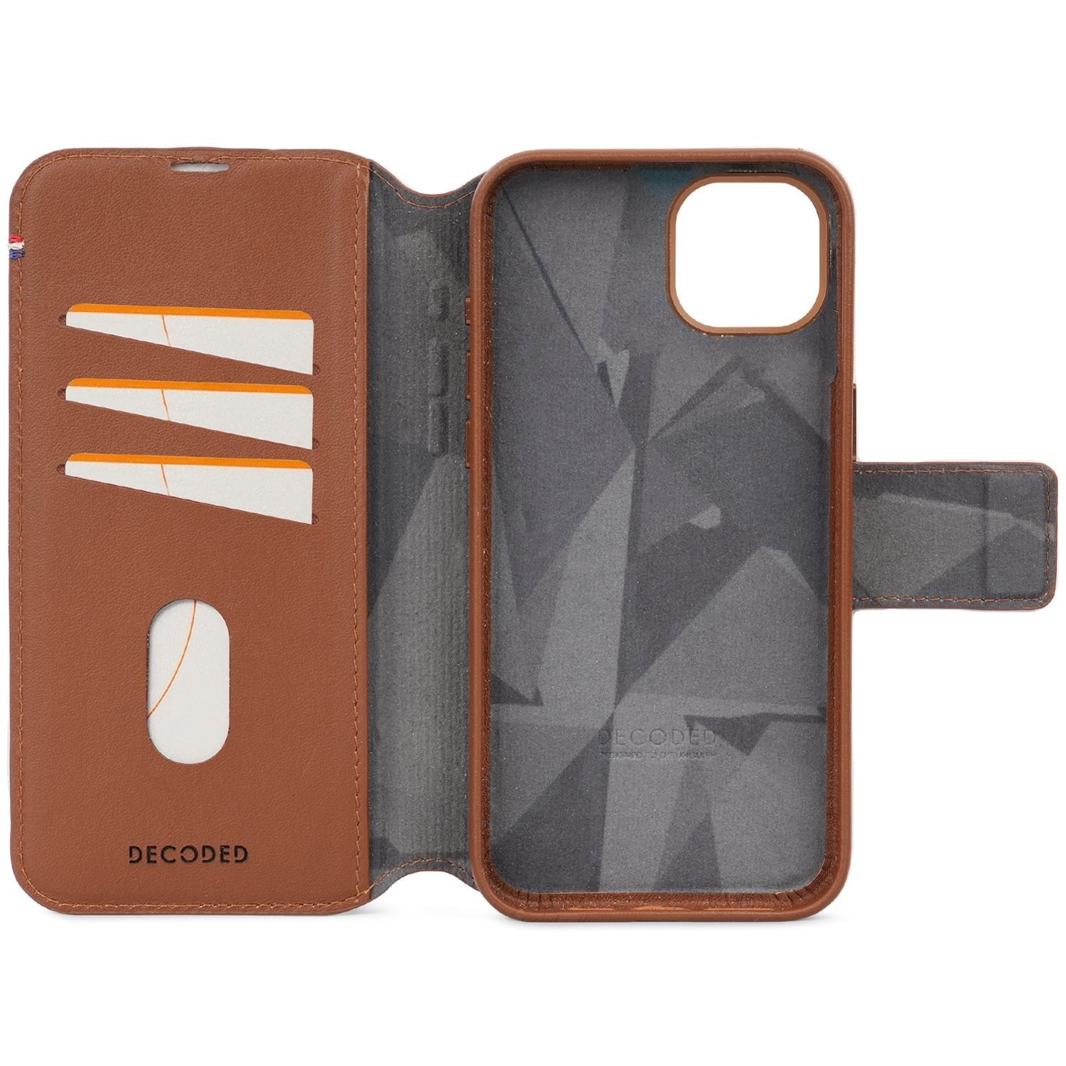 EAN 8720593010560 - Decoded D24IPO15PLDW5TN funda para teléfono móvil 17 cm (6.7") Funda cartera Marrón imagen 6